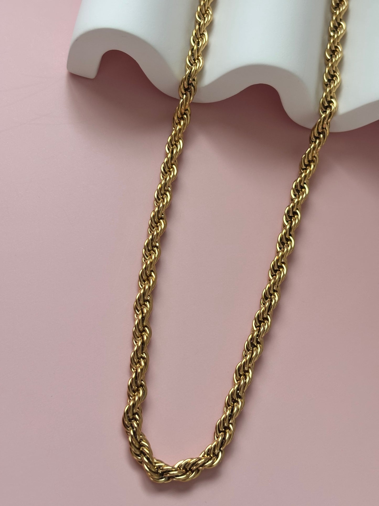 ✨ Cadena Rope – Acero Titanio