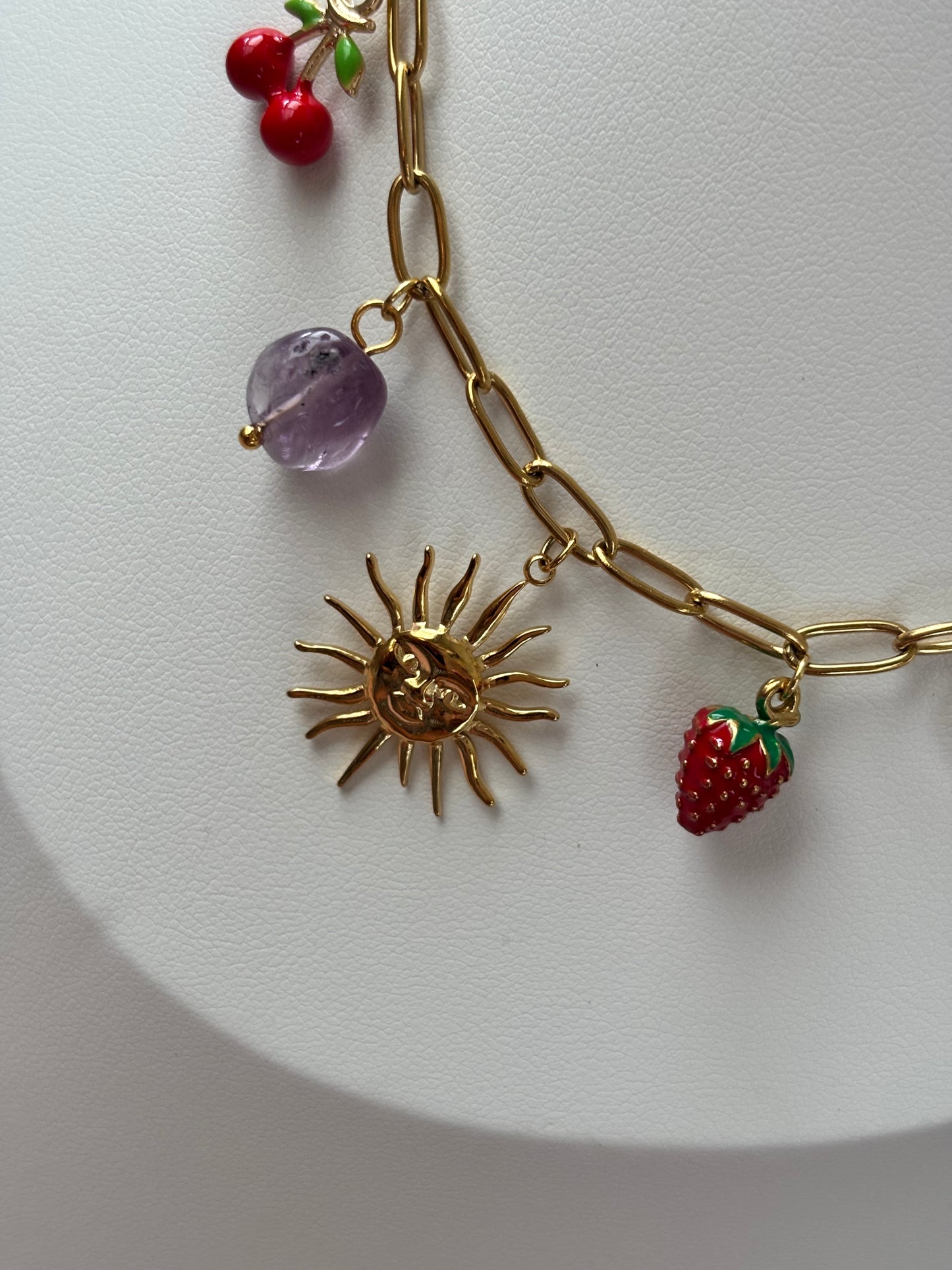 ☀️🍓 Collar Sol & Frutas – Charm Collection