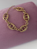 Pulsera Óvalos Dorados – Acero Inoxidable 304