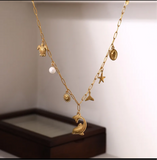 Delfina · Collar · Acero Inoxidable 304 · Baño 18K