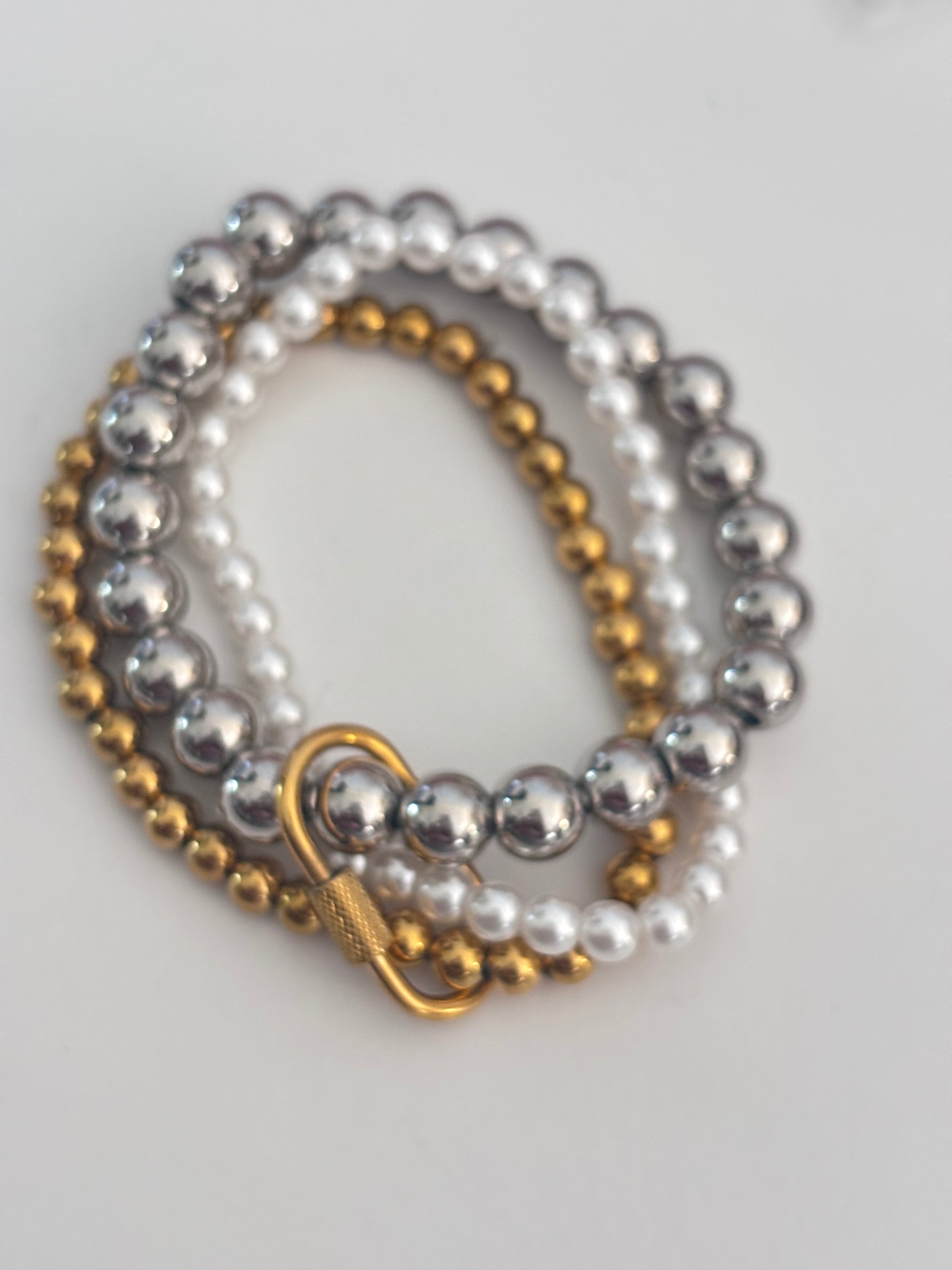 Set de Brazaletes Trinity Chic – Acero Inoxidable 304 Waterproof