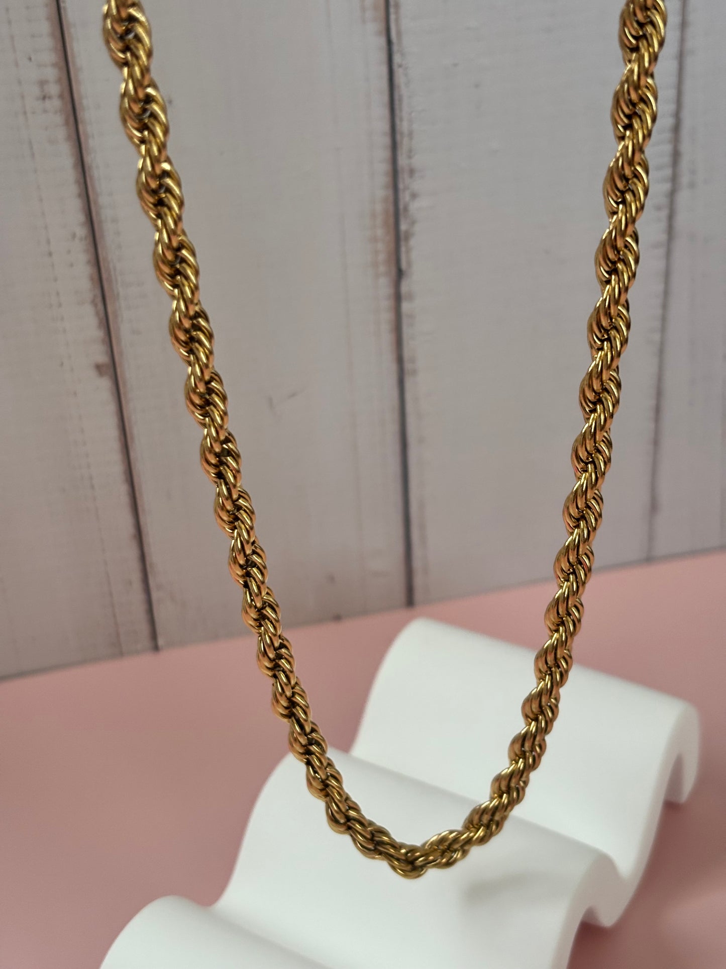 ✨ Cadena Rope – Acero Titanio