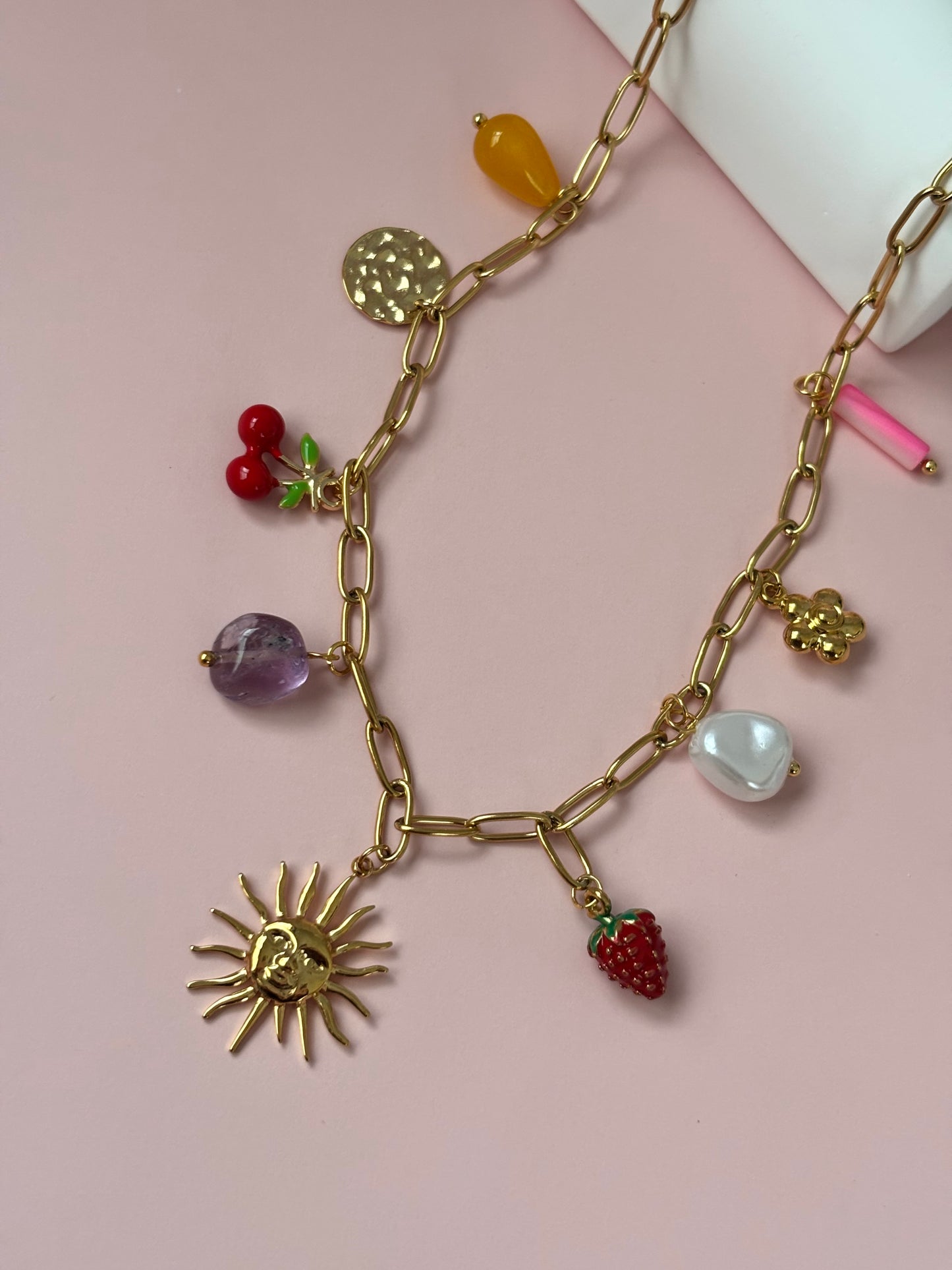 ☀️🍓 Collar Sol & Frutas – Charm Collection