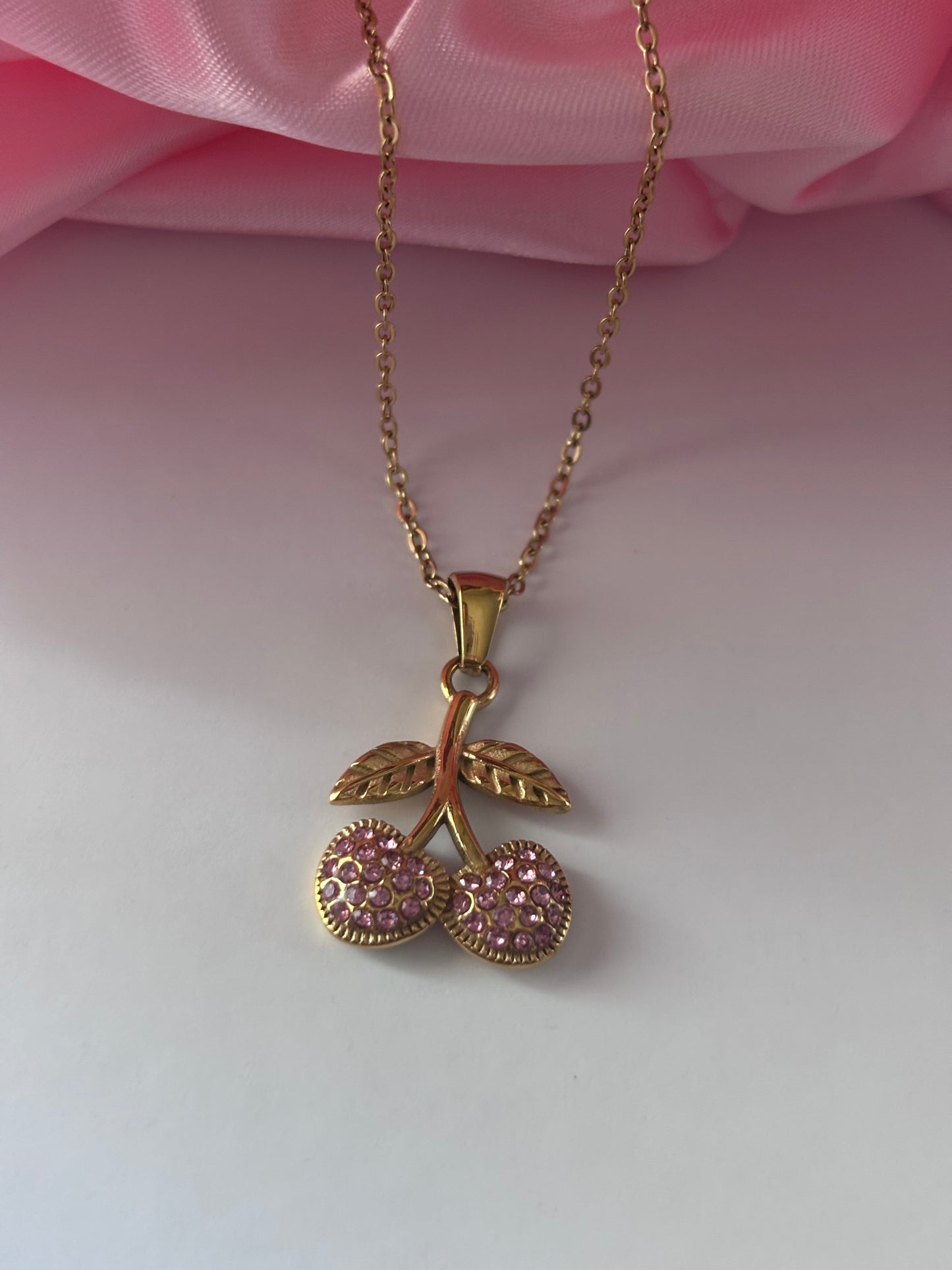 Collar Cherry Glow – Acero Inoxidable 316