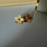 Aretes Flor Texturizada