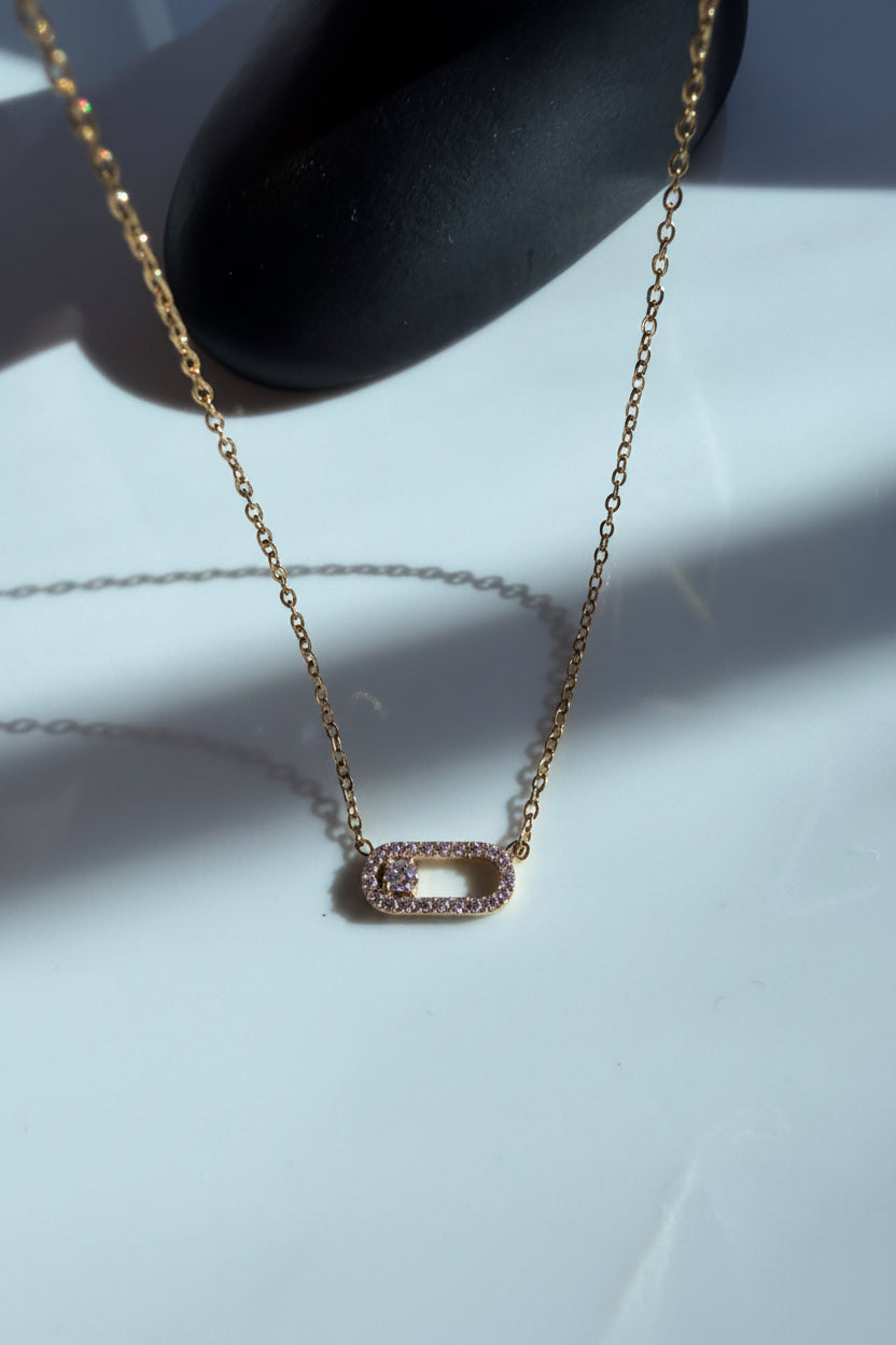 Collar Dije Oval Brillante