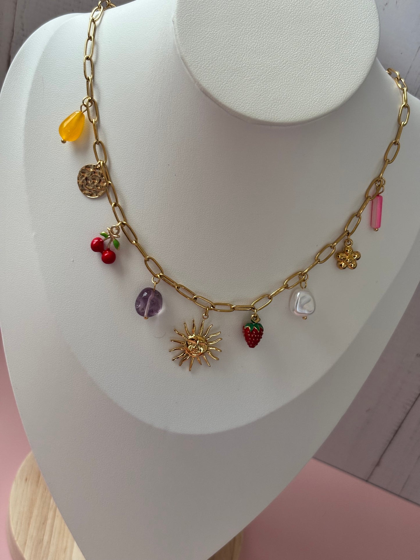 ☀️🍓 Collar Sol & Frutas – Charm Collection