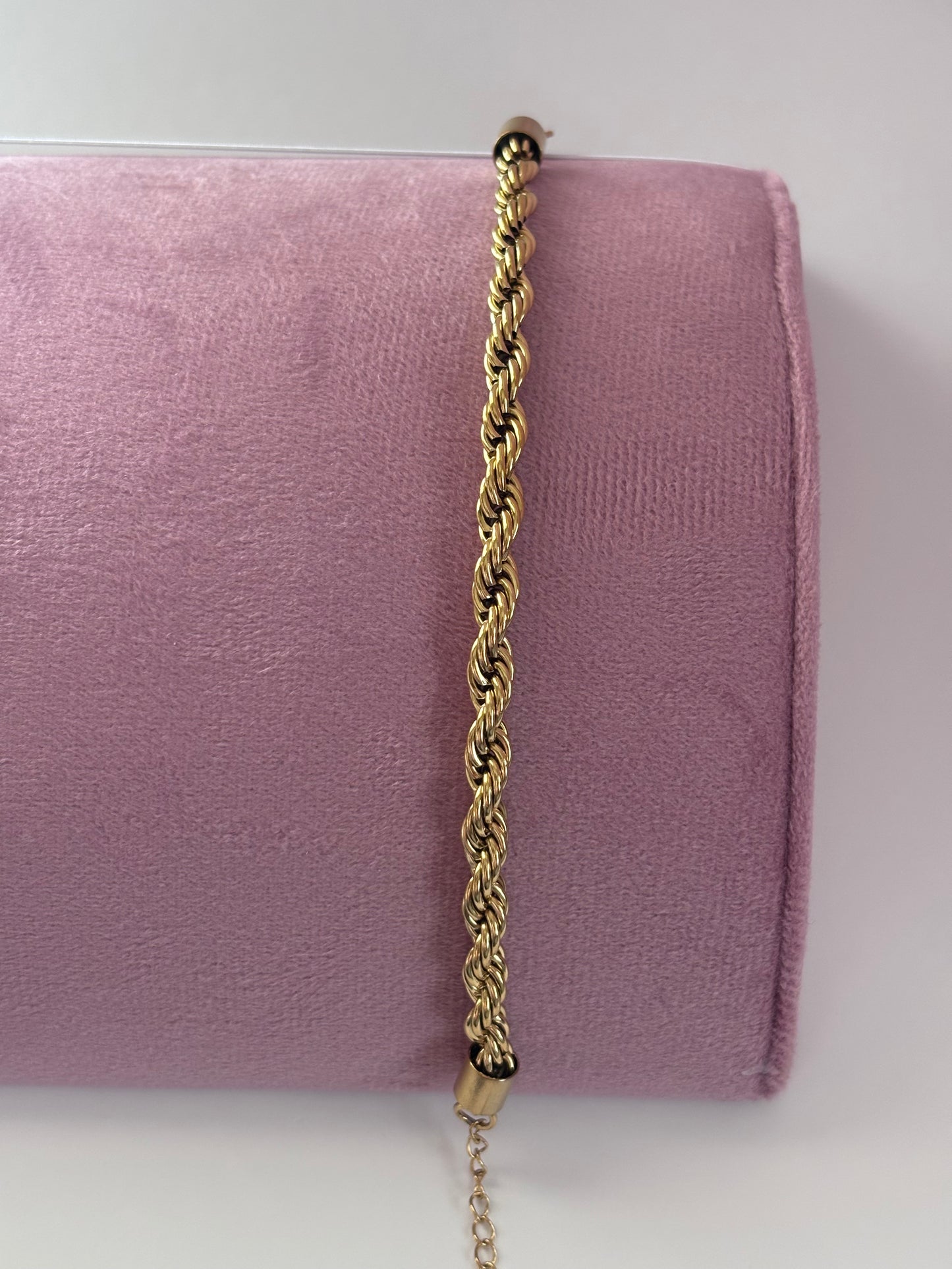 Pulsera Trenzada Dorada – Acero Inoxidable 304