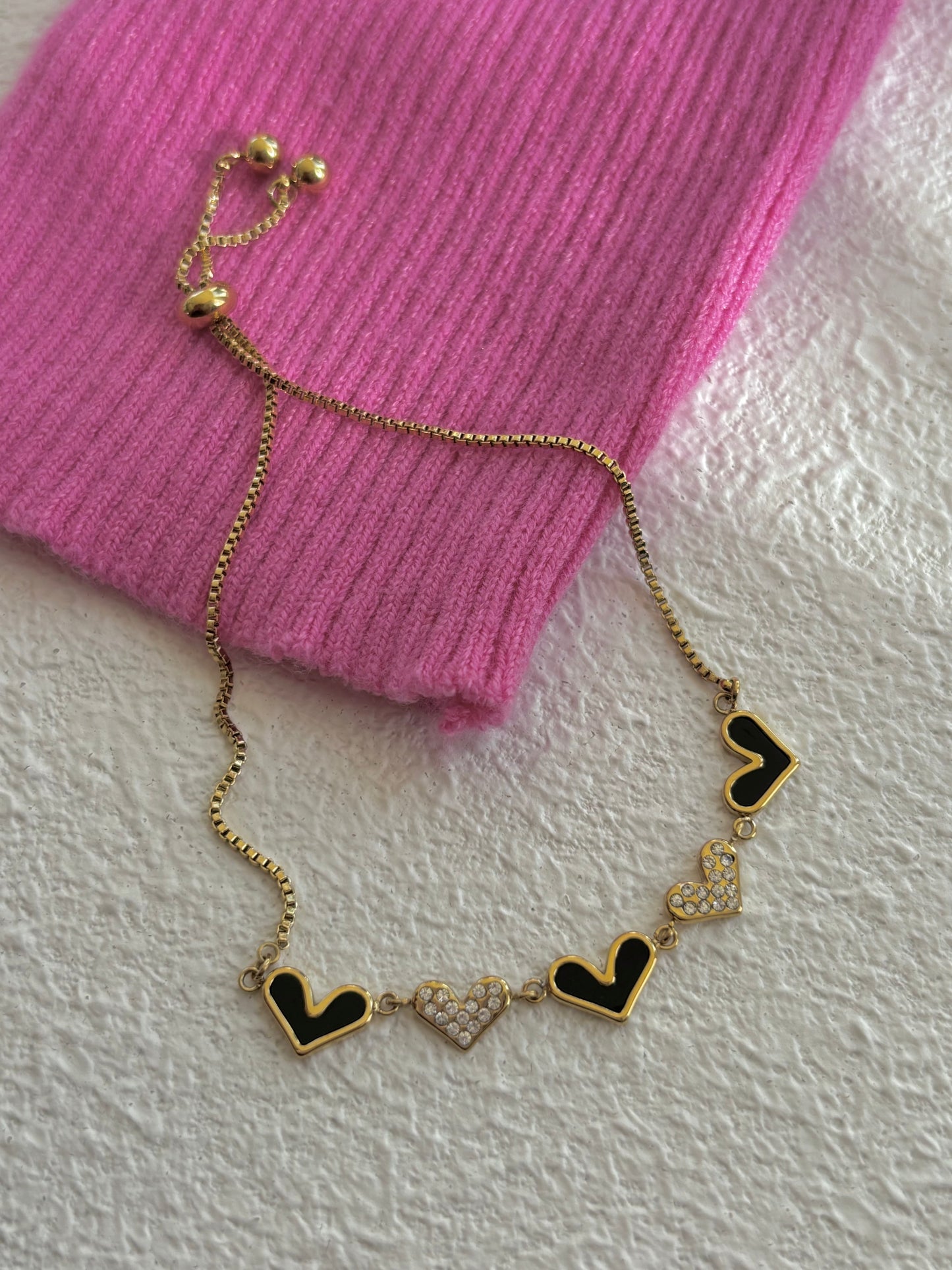 Noir Love – Pulsera / Acero Inoxidable 316 / Baño en Oro 18K