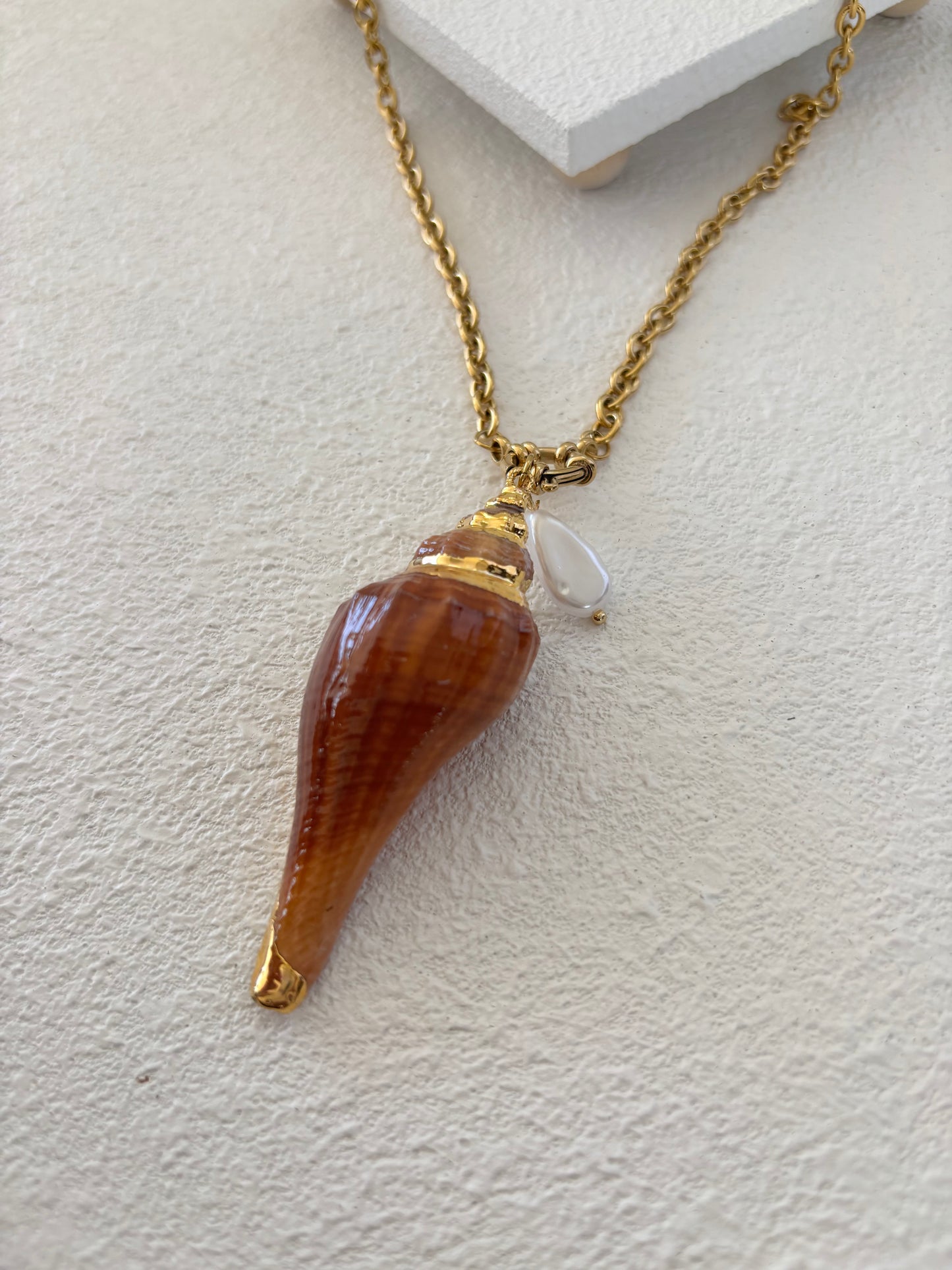 🐚 Shella – Collar Caracol en Acero Inoxidable 304 Baño en Oro 18K