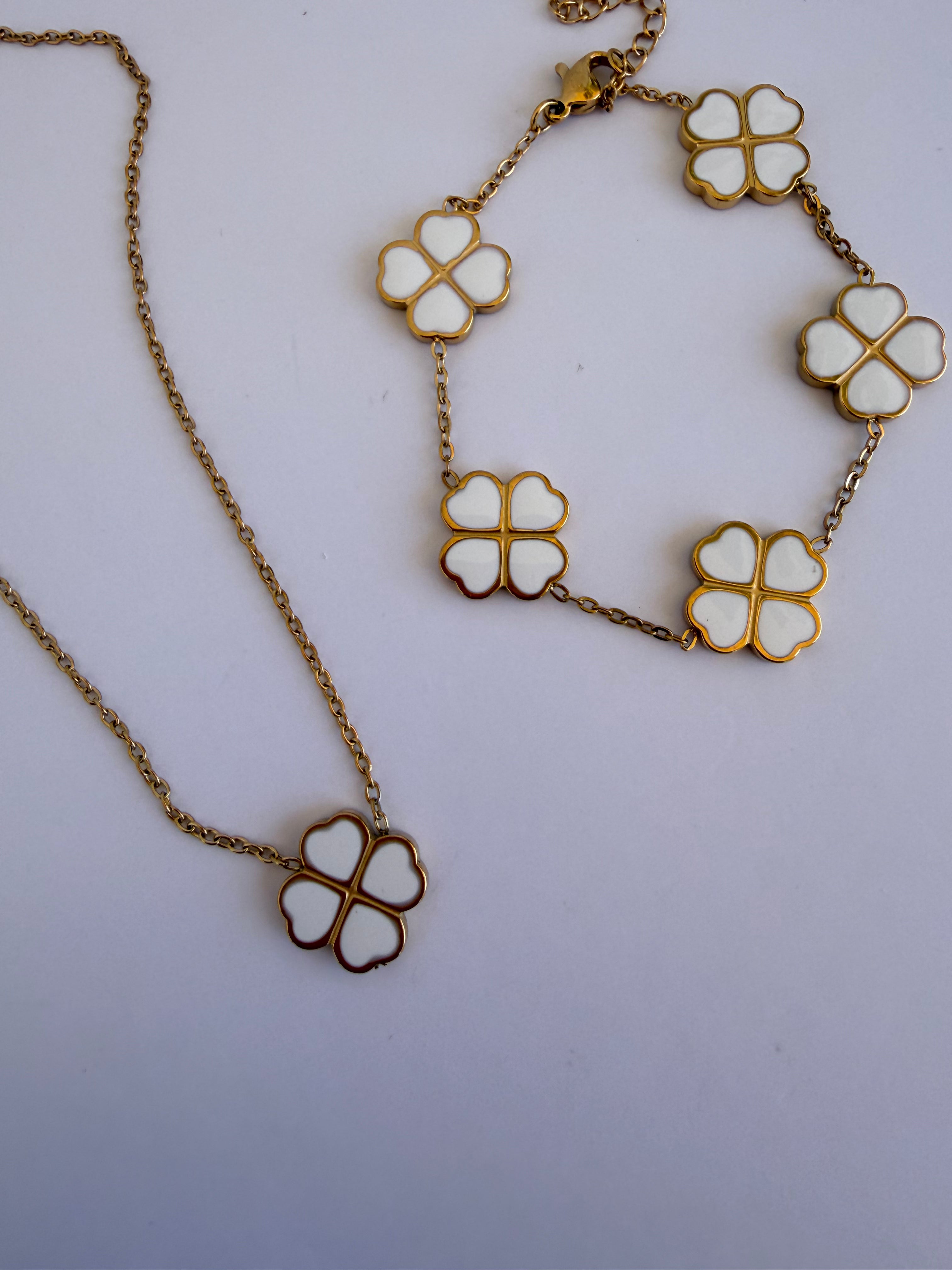 Set Clover (Acero Inoxidable 304)
(Collar + Pulsera)