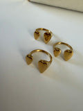 Anillo Corazón Doble Ajustable