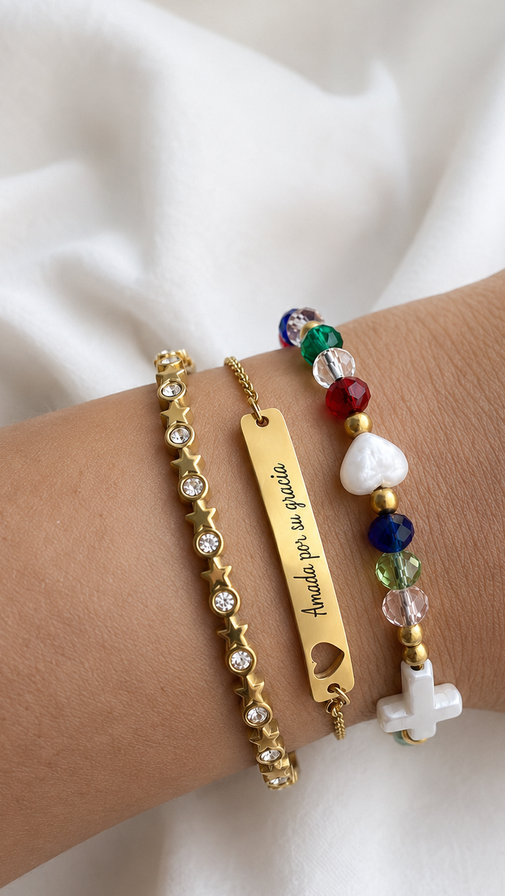 Brazalete Amada por su gracia✨